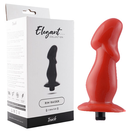 Dilatador Anal Rim Raider Con Micro Vibro Rojo