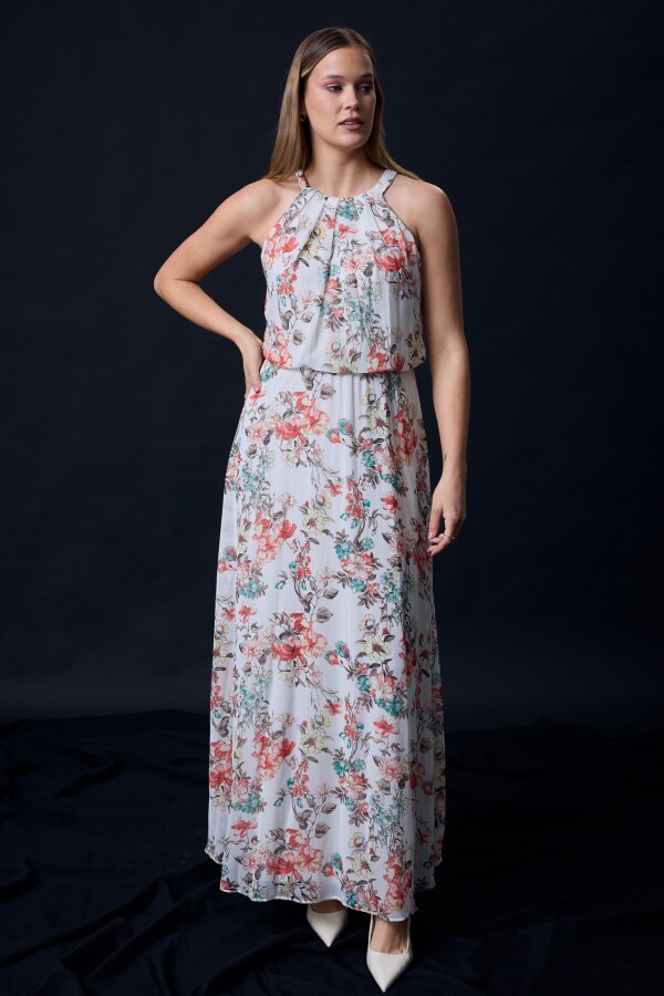 Vestido Maxi Flores BLANCO/MULTI