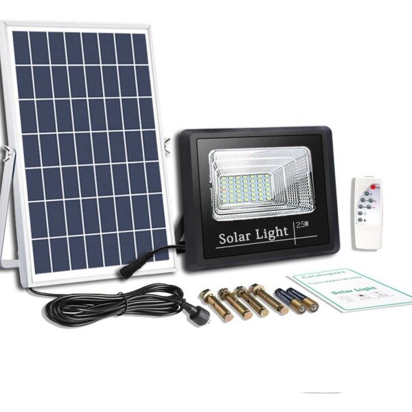 Foco Led Luz Solar 25 Watts Control Remoto Exterior Interior Foco Led Luz Solar 25 Watts Control Remoto Exterior Interior