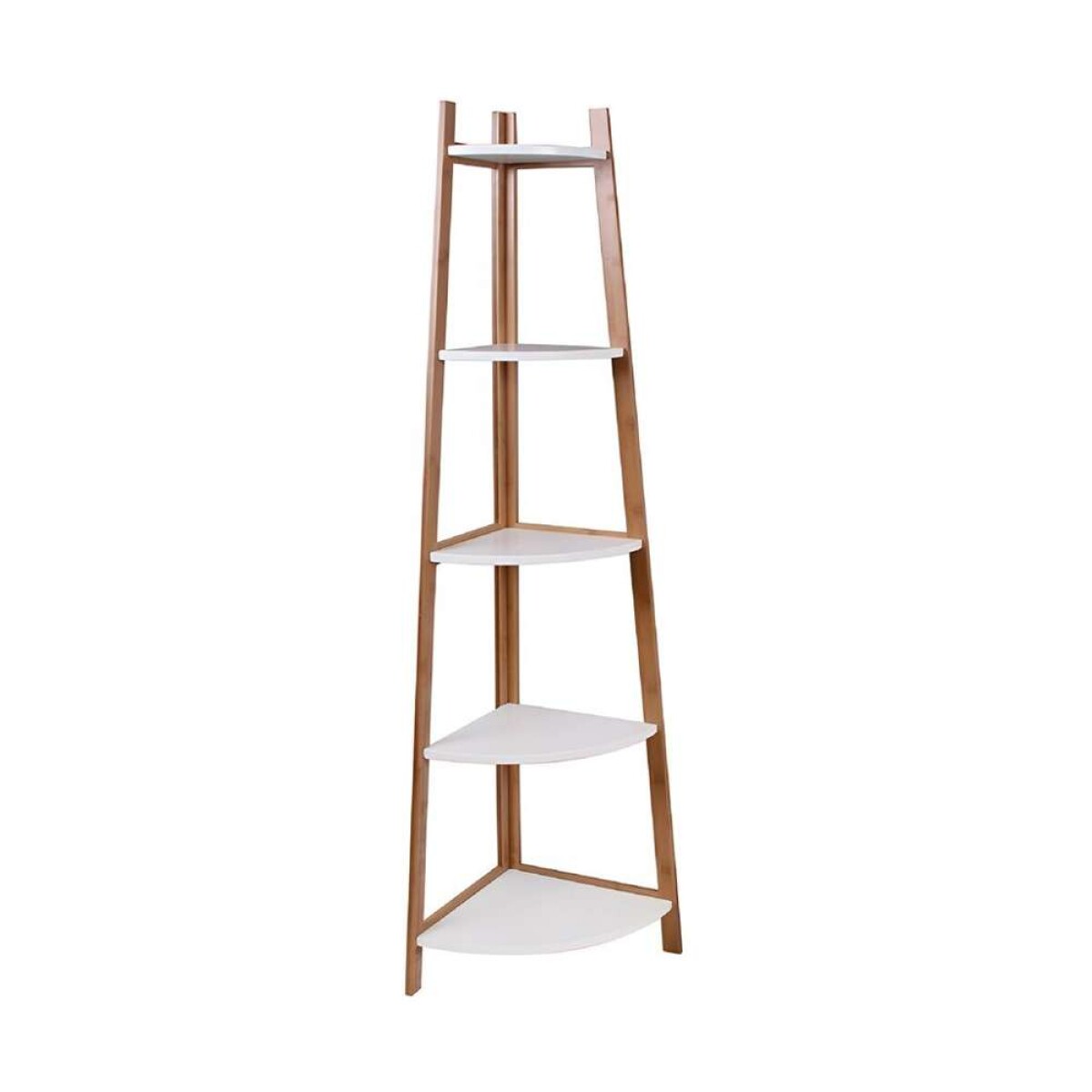 Estanteria Esquinero 37X37X150 Cm - Bamboo Blanco 