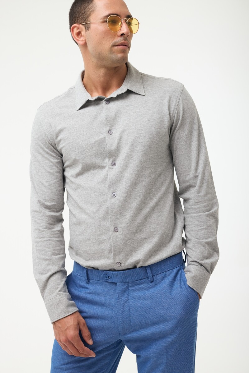 Camisa Pique - GRIS CLARO 