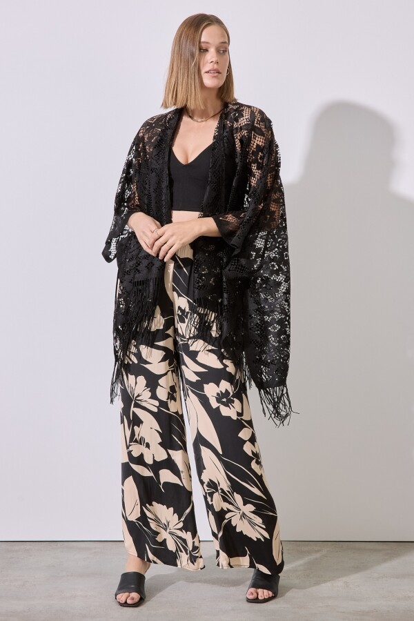 Kimono Calado NEGRO