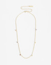 Collares Cortos Cubic zirconia Collar Corto Color De La Línea Delicates. - Dorado
