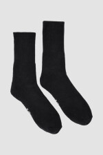 Medias deportivas lisas con felpa interior Negro