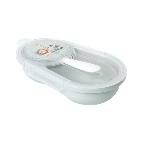 Recipiente para Bebés con Cuchara Safari Verde 230 ml VERDE