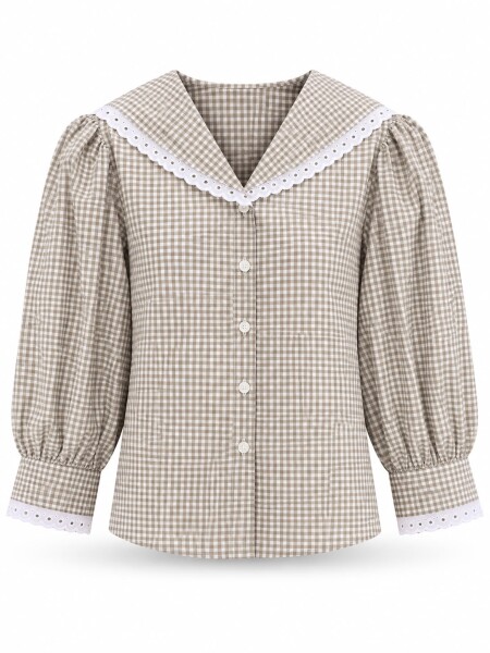 Blusa Marinera Cuadrille Beige