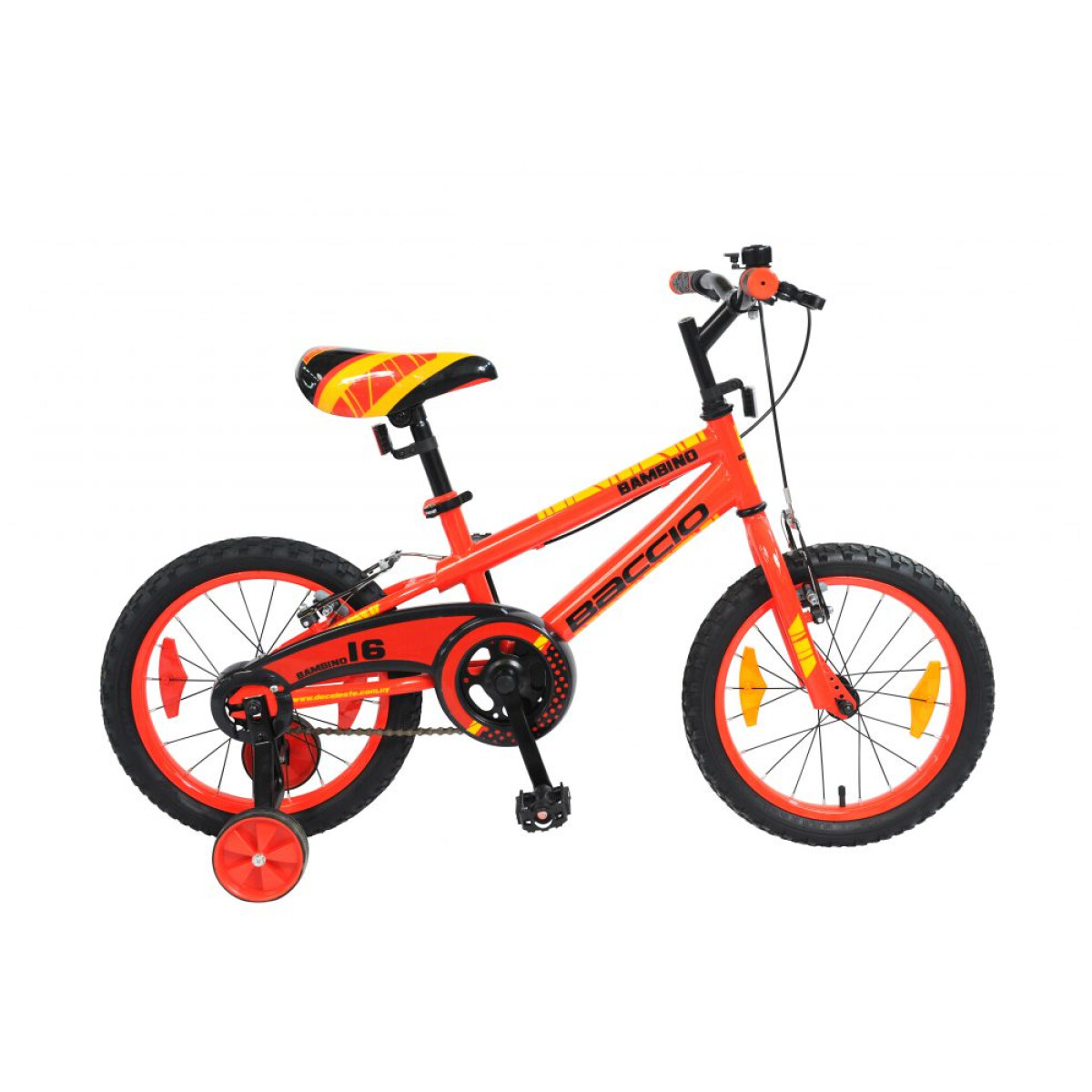 Bicicleta Baccio Bambino Rodado 16 - Naranja y Amarillo 
