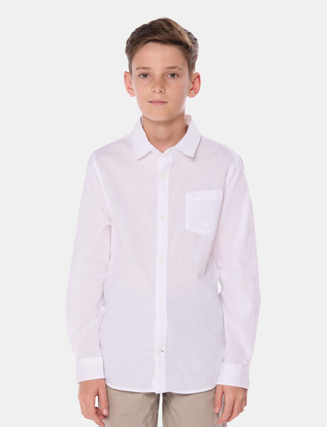 CAMISA DE LINO Blanco