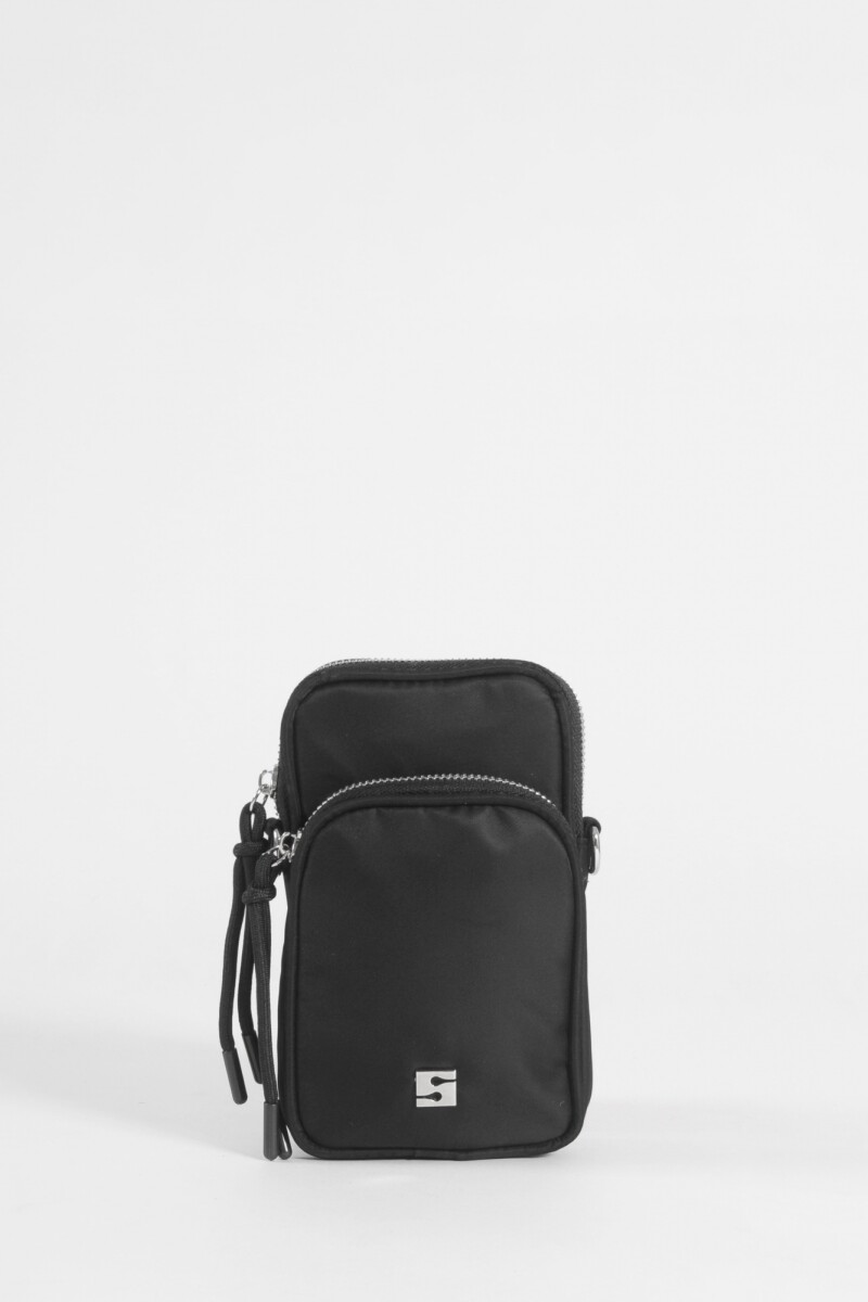 Porta celular strap ojalillos negro