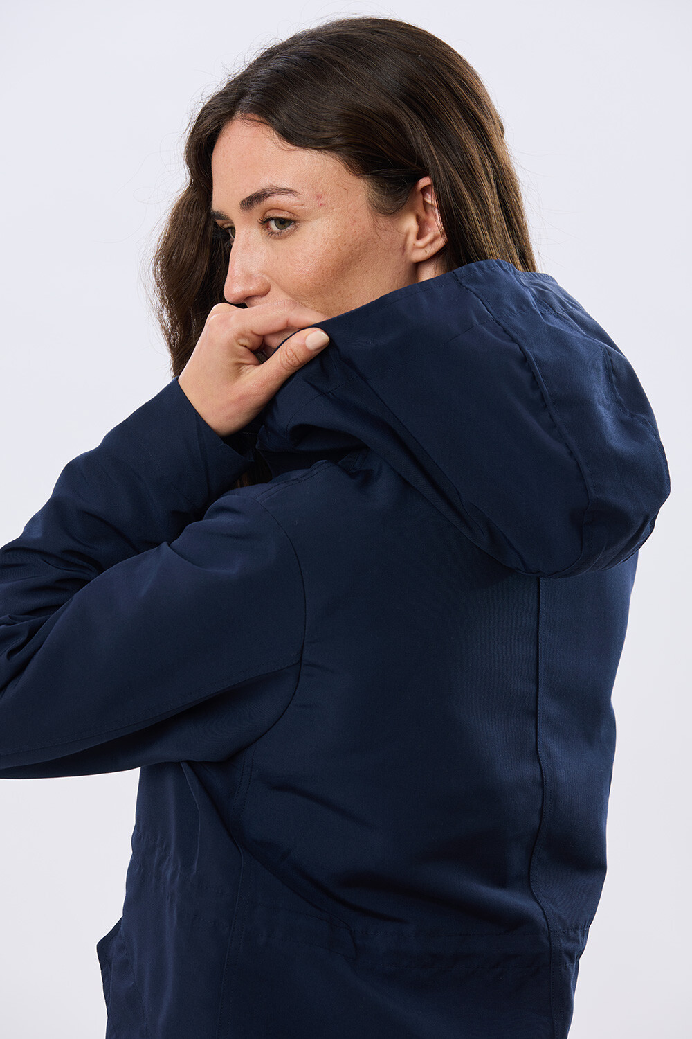 CAMPERA CON CAPUCHA Azul