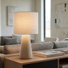 LAMPARA BEIGE P/MESA 29.5X48CM Unica