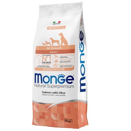 MONGE PERRO ADULT SALMON & RICE 12 KG Monge Perro Adult Salmon & Rice 12 Kg