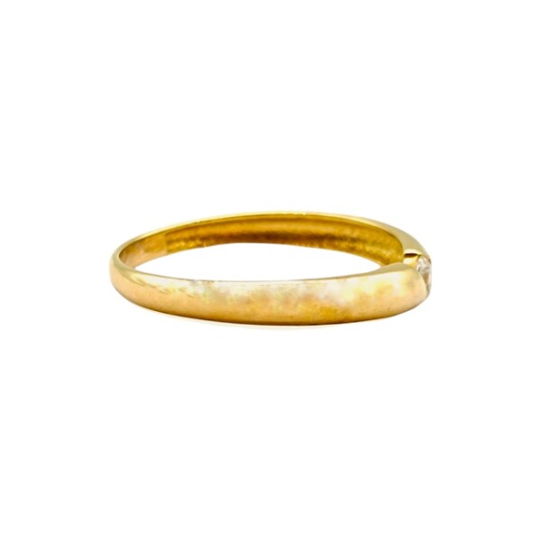 Anillo Solitario-Oro bajo-Piedra Zirconia-AN8075 conpiedra