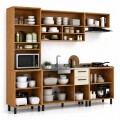 COCINA MODULADA 2.55 MT ROBLE/CHAMPAGNE - HAVANA COCINA MODULADA 2.55 MT ROBLE/CHAMPAGNE - HAVANA