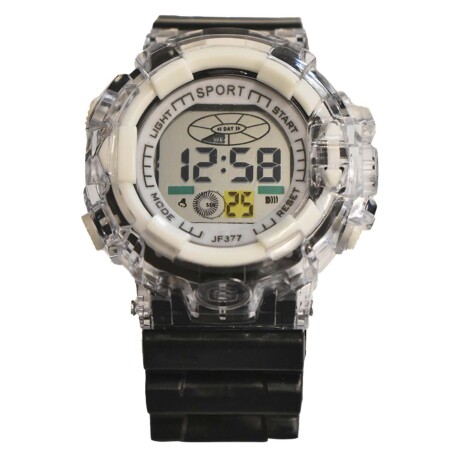 Reloj Deportivo de Pulsera Waterproof Pantalla Luz p/ Mujer Negro/blanco