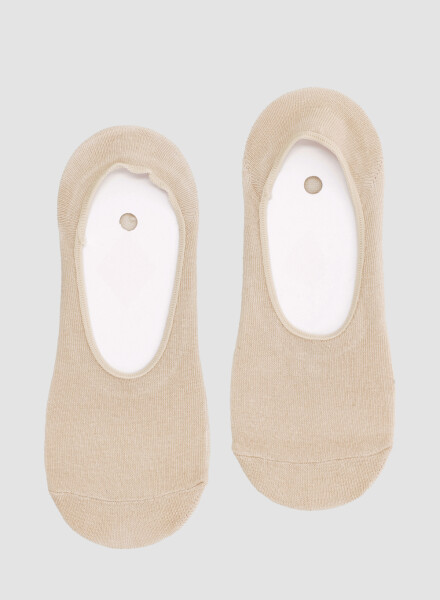 Medias invisibles algodón lisos Beige