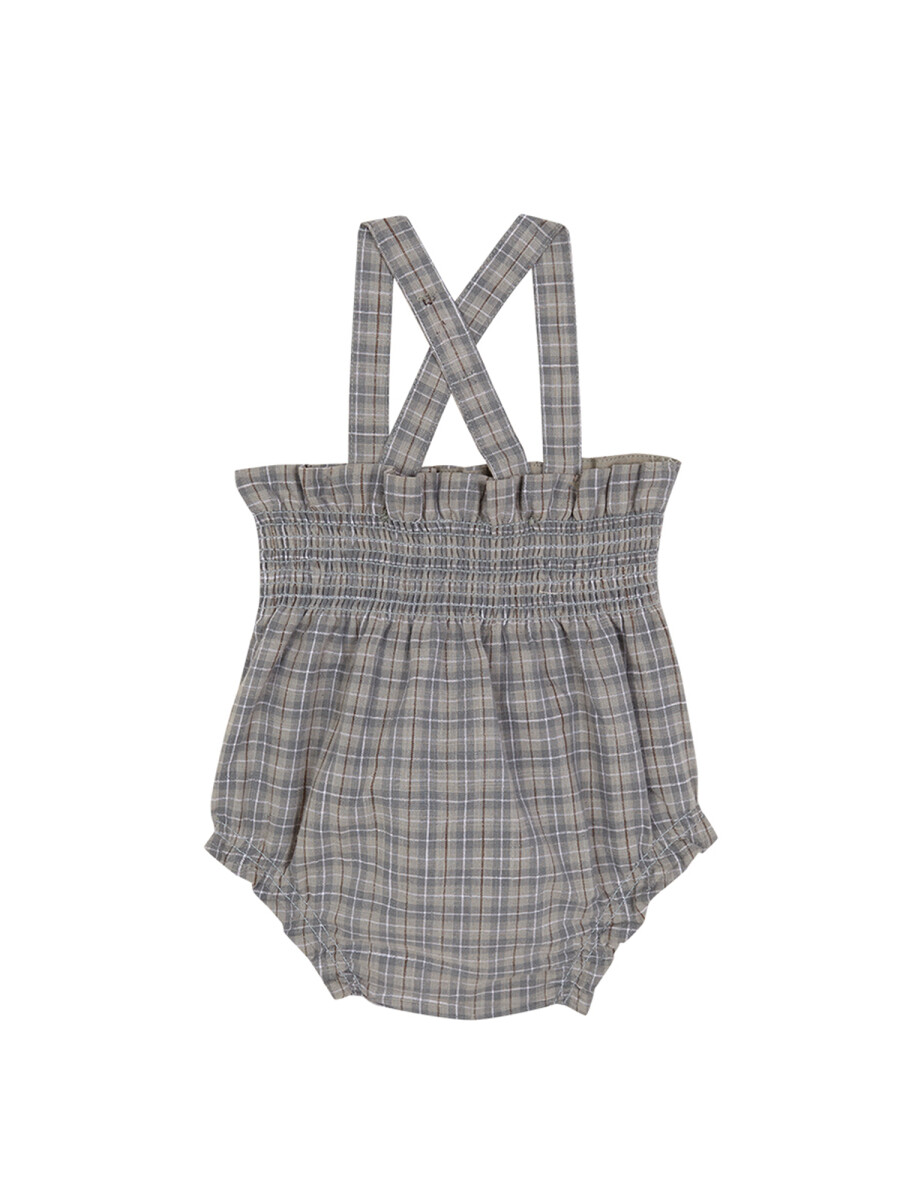 Bombacho Cuadros Con Tirantes Verde Suave