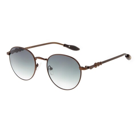 Lentes De Sol Harry Potter Redondo - Unisex Gradiente Verde/Marrón