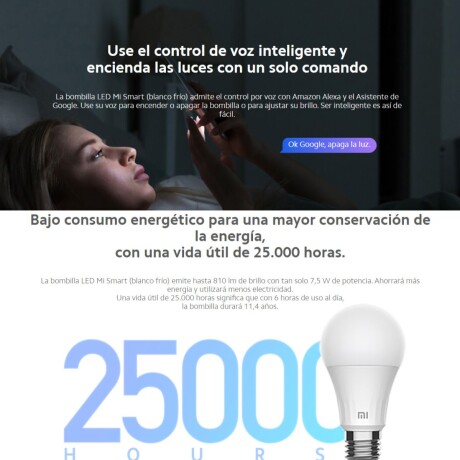 Lámpara Xiaomi Mi Smart blanco frío V01