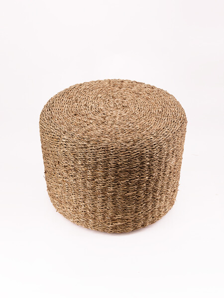 PUFF REDONDO FIBRA TEJIDA NATURAL