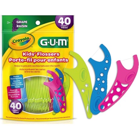 Gum Hilo dental con mango para niños 3+ Gum Hilo dental con mango para niños 3+