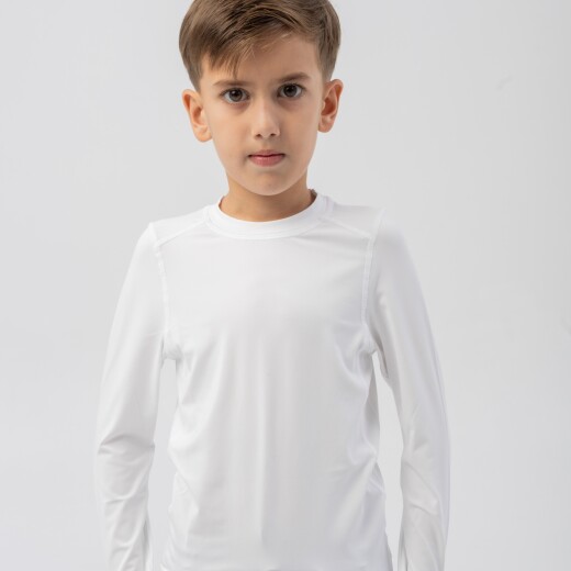 Remera Termica Menpi Alta Calidad Futbol Niño Blanco S/C