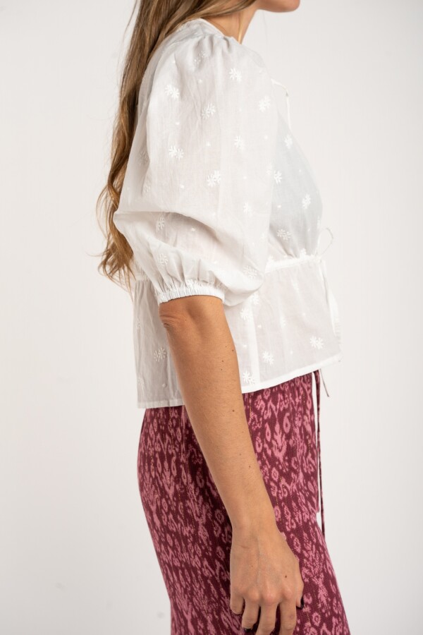 Blusa Broderie Crudo