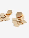 Aros Colgantes Largos Metal Aros Largos Chapones Metal - Dorado