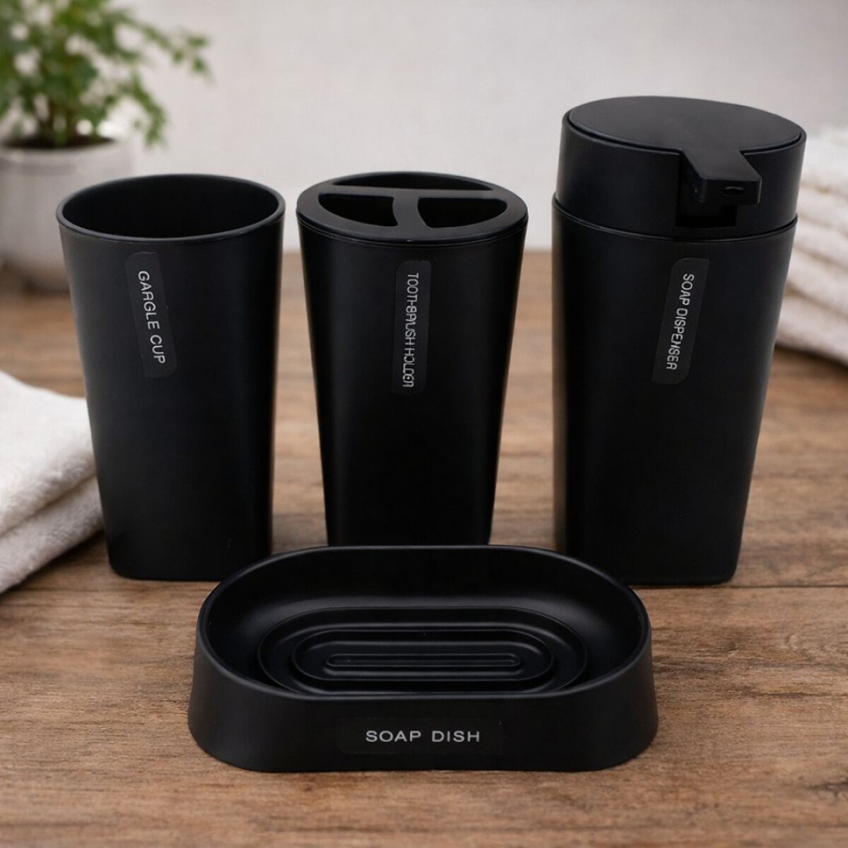 DISPENSADOR DE JABON PLASTICO 4 PIEZAS 