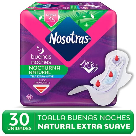 Nosotras toallas femeninas x30 Nocturna Suave CurvMax