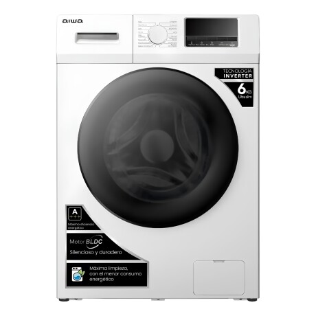 Lavarropas Automático Inverter Aiwa 6kg Frontal Blanco