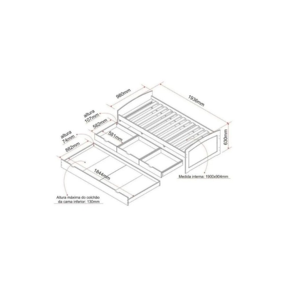 Cama Marinera Madera Maciza Con Cajones - Ulli Cama Marinera Madera Maciza Con Cajones - Ulli