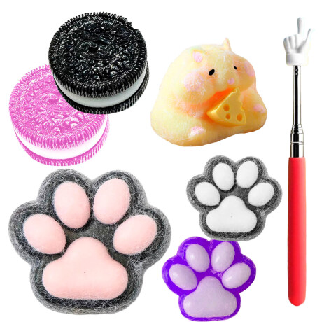 Setx7 Taba Squishi Anti Estrés Patita Hamster Galleta Cot004001-m1