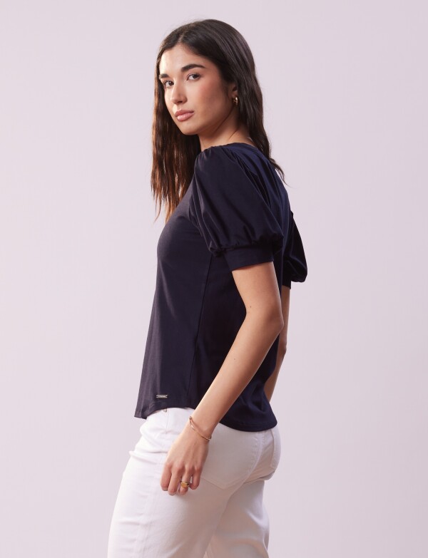 Remera Manga Balloon AZUL