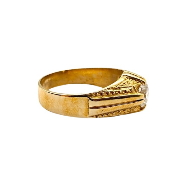 Anillo Solitario-Oro bajo-Piedra Zirconia-AN8089 conpiedra
