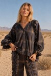 Bloom Shirt Chocolate / Azul