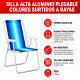 Set X 2 Sillas Altas Aluminio Clásica A Rayas AZUL