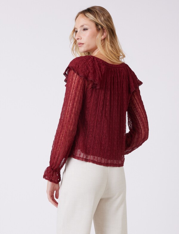 Blusa Encaje BORDEAUX