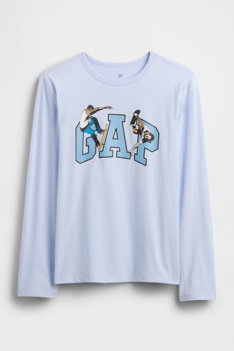 Remera Logo Gap Niño Serene Blue