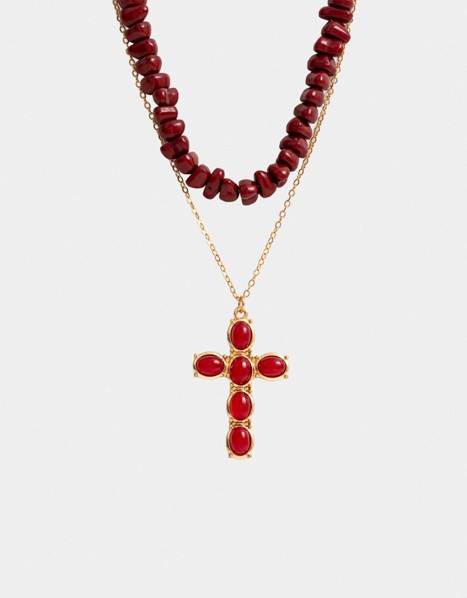Collar Corto Con Cruz 