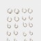 Aros Argollas Set Metal Aros Argollas Sets - Plateado