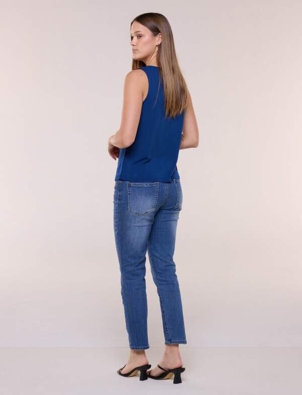 Musculosa Con Broche AZUL
