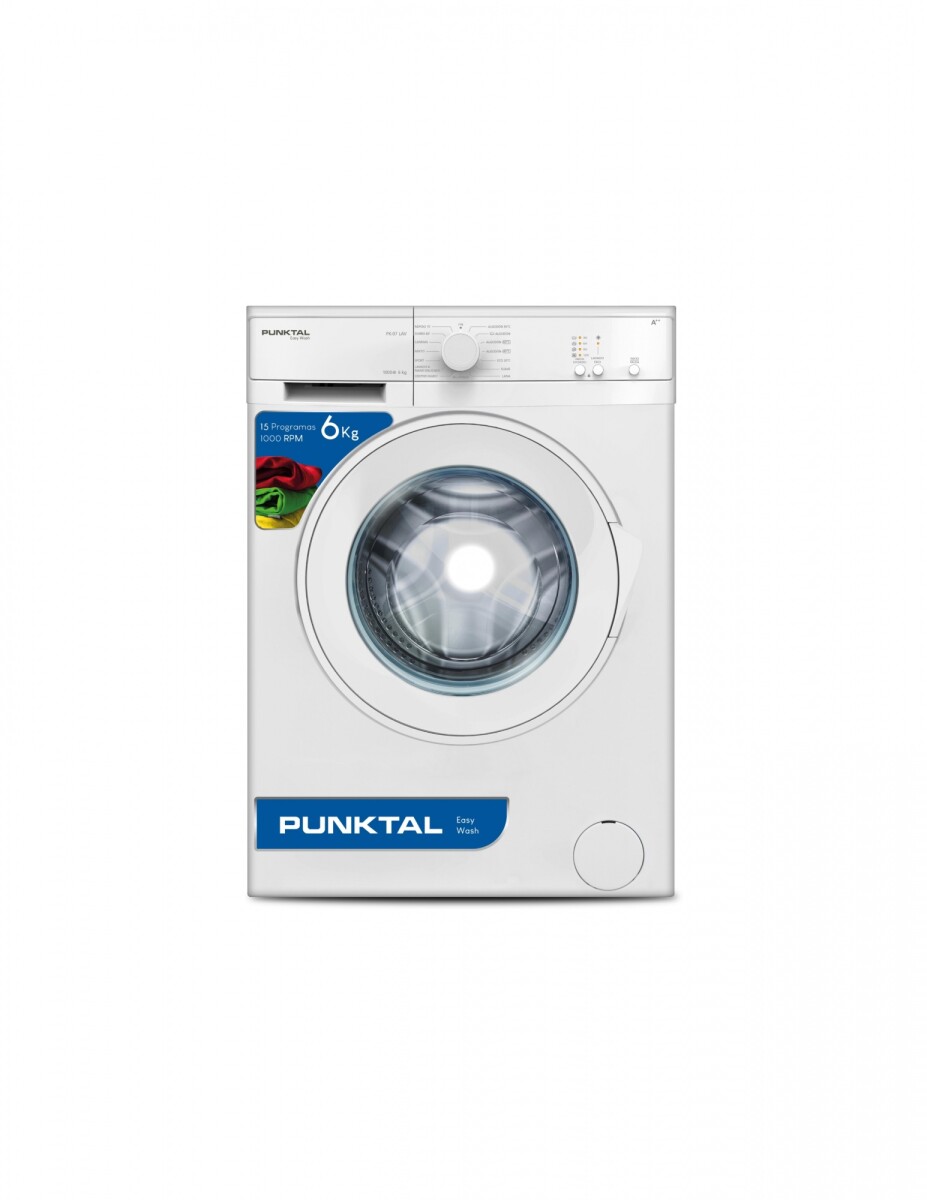 Lavarropas Carga Frontal 6kg Punktal Pk07 Lav 