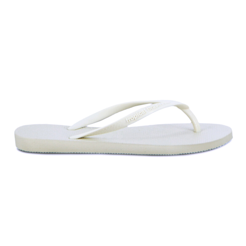 Tropical Brasil Ojota Slim Basic De Mujer - Blanco Blanco