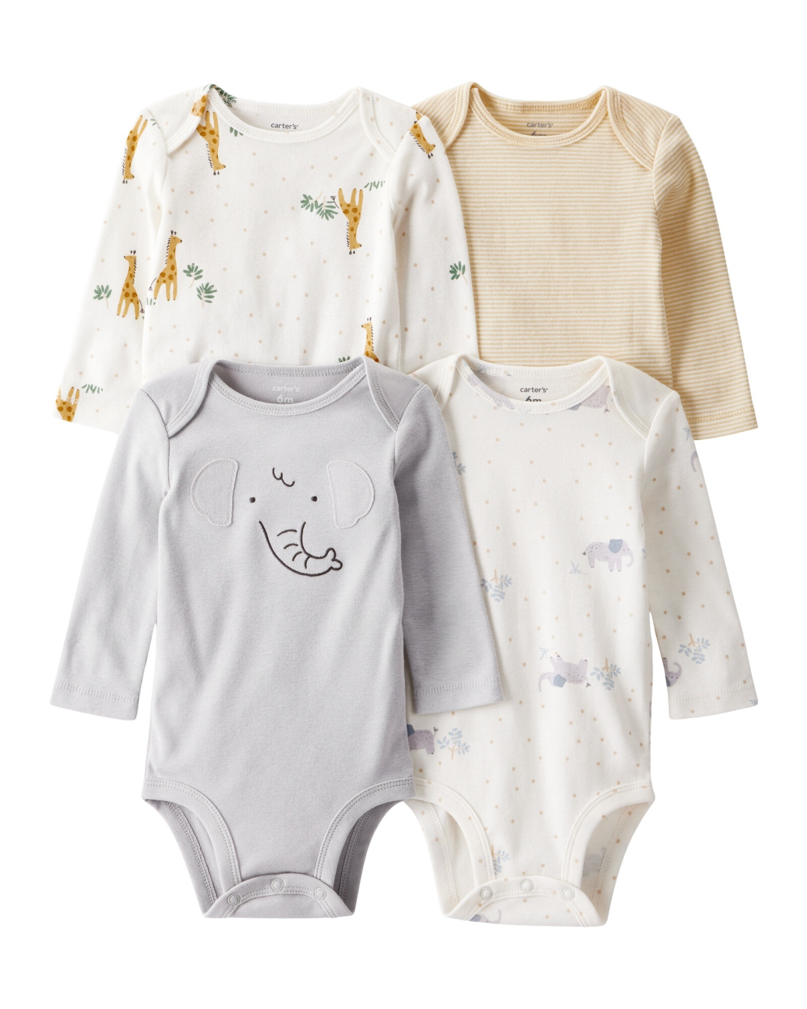 Pack cuatro bodies de algodón, diseño safari Pack cuatro bodies de algodón, diseño safari