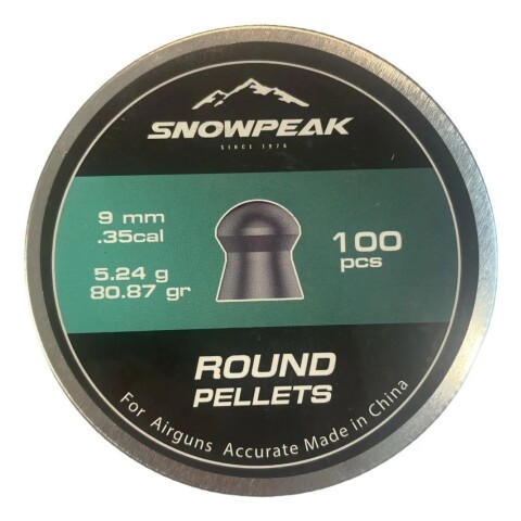 Chumbos Snowpeak 9mm 100pcs Chumbos Snowpeak 9mm 100pcs