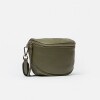 Bandolera Soft en Cuero Graneado Verde