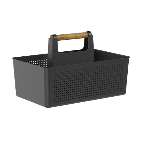 CESTA ALMACENAJE POLIPROPILENO NEGRO FLOW