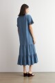 Vestido de jean bordado jean medio