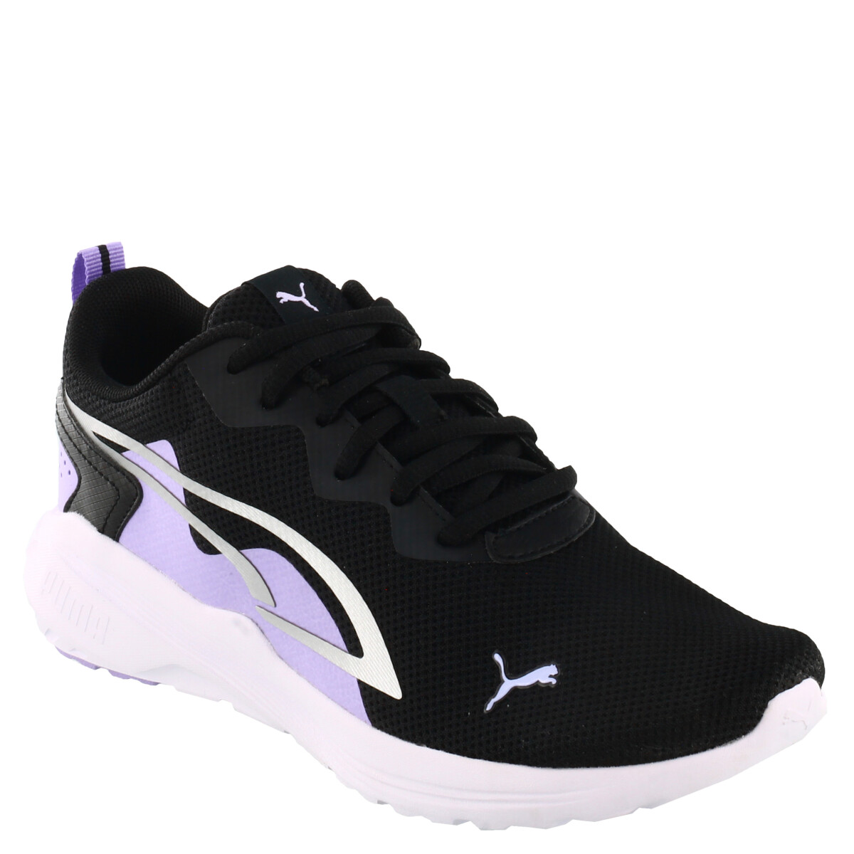 Championes de Mujer Puma All Day Active - Negro - Violeta - Plateado 